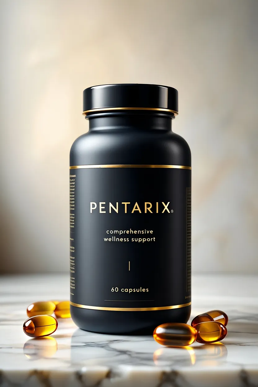Pentarix supplement bottle containing 60 capsules for comprehensive wellness support